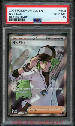 Pokemon Black Bolt N's Plan 163 PSA 10 - Image 1