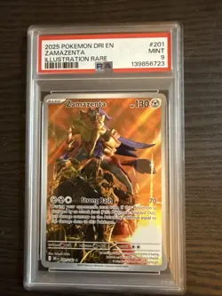 Zamazenta 201/182 Illustration Rare 2025 Pokemon Destined Rivals PSA 9 Mint - Image 1