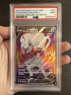 Hisuian Zoroark V Full Art SWSH297 Black Star Promo 2022 Pokemon PSA 9 Mint - Image 3