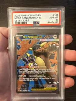 Mega Kangaskhan EX 164/132 UR FA 2025 Pokemon Mega Evolutions PSA 10 Gem Mint - Image 3