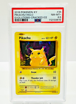 Pokemon PSA 8.5 Pikachu 35/108 - 2016 XY EVOLUTIONS CRACKED ICE HOLO - Image 1