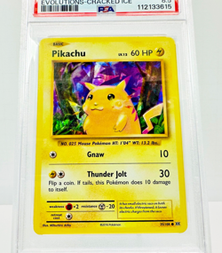 Pokemon PSA 8.5 Pikachu 35/108 - 2016 XY EVOLUTIONS CRACKED ICE HOLO - Image 2