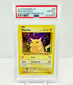 Pokemon PSA 8.5 Pikachu 35/108 - 2016 XY EVOLUTIONS CRACKED ICE HOLO - Image 4