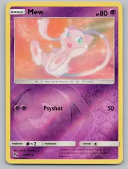 Mew 32/68 Rare Hidden Fates Pokemon Reverse Holo MP - Image 1