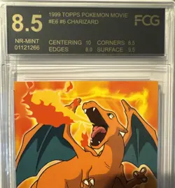 1999 Topps Pokemon Movie #E6 #6 Charizard💎💎 - Image 2