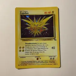 Pokemon TCG Zapdos Fossil Holo Rare Unlimited 15/62 80 HP 1999 - Image 1