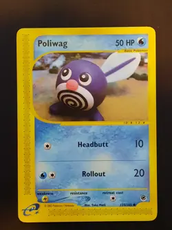 Pokemon Poliwag Expedition Base Set [Lightly Played] e-Reader 125/165 - Image 1