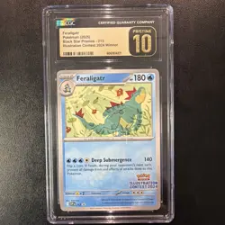 2025 POKEMON SVP ILLUSTRATION CONTEST 2024 PROMO #213 FERALIGATR CGC PRISTINE 10 - Image 1