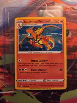 Pokemon Special Delivery Charizard Promo SWSH075 NM SMALL MARK WOW LOOK - Image 1
