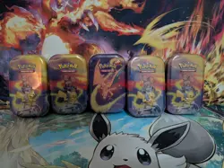 Lot of 5 Pokemon TCG Kanto Power Mini Tins [K19 x3 And G19 x2] - Image 1