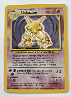 Pokemon Alakazam 1/130 Base Set 2 Holo -NEAR MINT - Image 1