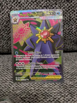 Mega Starmie EX 102/088 Full Art Ultra Rare Pokemon TCG: Perfect Order NM - Image 1