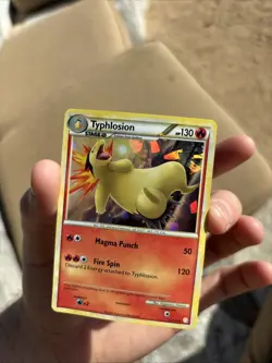 Typhlosion 32/123 NM Cracked Ice Holo HeartGold & SoulSilver 2010 Pokemon TCG - Image 2
