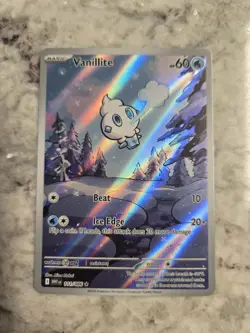 Vanillite 111/086 Sv: White Flare Holo Pokemon 2025 Illustration Rare NM - Image 1