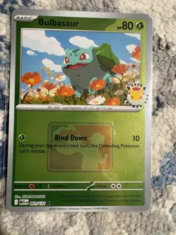 2026 Pokemon Day Mega Evolution Bulbasaur 001/132 League Stamped Promo NM - Image 1