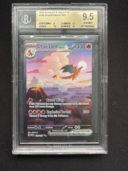 Charizard EX 151 199/165 Beckett Gem Mint 9.5 Pokemon BGS (2 10 Subgrades)PM1001 - Image 1