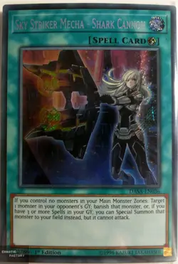 YUGIOH DASA-EN036 Sky Striker Mecha - Shark Cannon Secret Rare 1st Edition NM - Image 1