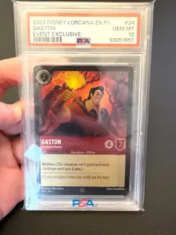 Disney Lorcana - Gaston - Arrogant Hunter - Promo 24/P1 - PSA 10 💎🔥 - Image 1