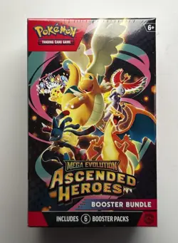 Pokemon Mega Evolution Ascended Heroes Booster Bundle – 6 Booster Packs, Sealed - Image 1