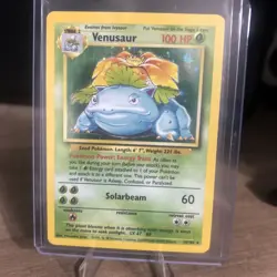 Pokemon Venusaur Base Set LP #15/102 Unlimited Holo Rare - Image 1