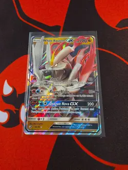 Pokemon White Kyurem GX Ultra Rare Holo 48/70 Dragon Majesty 190 HP Basic - Image 1