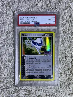 Absol PSA 8 Pokemon 2006 EX Holon Phantoms Reverse Stamped #18 Holo Bleed POP 27 - Image 1