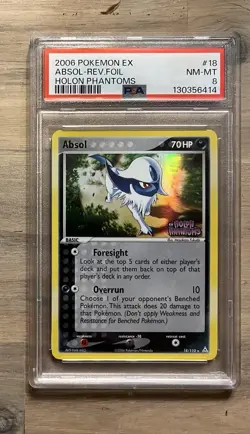Absol PSA 8 Pokemon 2006 EX Holon Phantoms Reverse Stamped #18 Holo Bleed POP 27 - Image 4