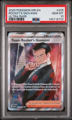 2025 Pokemon Dri En-Destined Rivals #225 Rocket'S Giovanni Ultra Rare PSA 10 - Image 1
