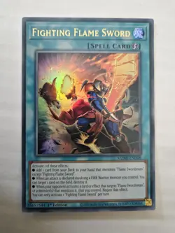 Yu-Gi-Oh Fighting Flame Sword MZMI-EN008 Ultra Rare 1st Edition - Image 1