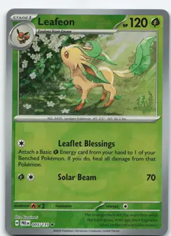 Leafeon Poke Ball Pattern 005/131 Rare Holo SV: Prismatic Evolutions NM Pokemon - Image 1