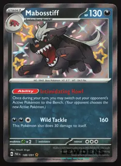 Mabosstiff - 188/091 - Shiny Rare - Paldean Fates - Pokemon Card - Image 1