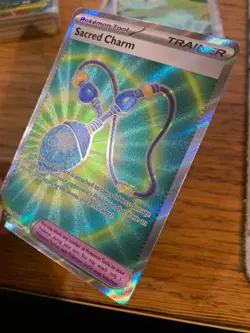 NM! Sacred Charm (122/094) Phantasmal Flames Full Art Rare Pokemon Card! - Image 4