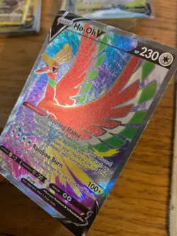 NEAR MINT! Ho-oh V (187/195) Silver Tempest Full Art Ultra Rare Pokemon Card! - Image 4