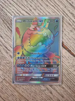 Pokemon TCG Wishiwashi GX Ultra Rare Holo Card Guardians Rising Mint Condition - Image 1