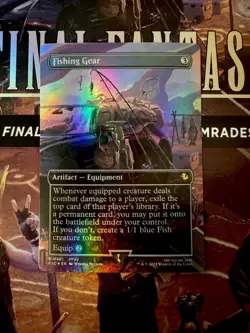MTG Fishing Gear (Borderless) Commander: Final Fantasy (FIC) Foil NM - Image 1