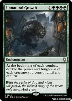 MTG Unnatural Growth 245 Commander: Bloomburrow NM Magic - Image 1
