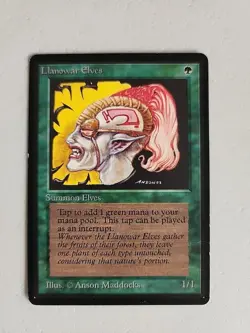 Llanowar Elves Beta LP Lightly Played MTG - Image 1