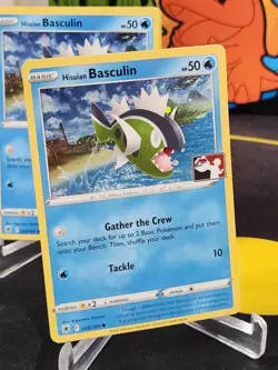 (3) POKEMON PLAY PRIZE PACK SERIES 3 HISUIAN BASCULIN HOLO STAMPED CARD 043/189 - Image 5