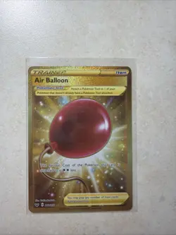 Air Balloon 213/202 Secret Rare Sword & Shield Base Set Pokemon TCG Gold Card - Image 1
