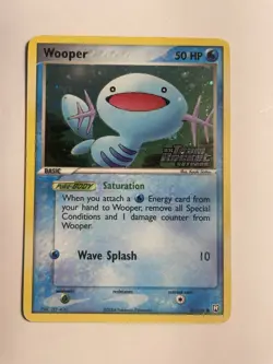 Wooper 81/109 EX Team Rocket Stamped English Vintage Pokemon Card LP- - Image 1