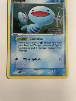 Wooper 81/109 EX Team Rocket Stamped English Vintage Pokemon Card LP- - Image 3