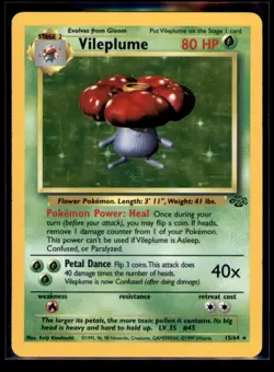 1999 Pokemon TCG Vileplume Holo (15) Jungle #15/64 - Image 1