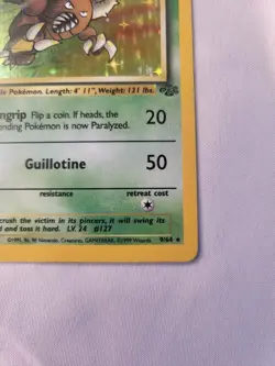 Pokemon Pinsir 9/64 Jungle Holo Rare Card 1999 English Kagemaru Himeno - Image 2