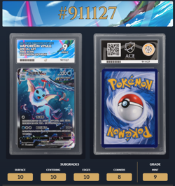 ACE 9 Vaporeon VMAX HR CSHC S-Chinese Pokemon Holo Card 006/009 - Image 1