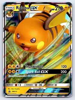Raichu GX - SM213 Holo Promo Sun & Moon Promo Pokemon Near Mint - Image 1