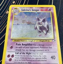 Sabrina's Gengar 14/132 2000 Pokemon Gym Heroes Holo HP - Heavily Played - Image 4