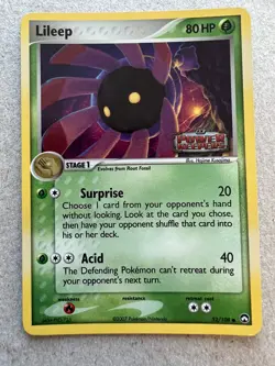 2007 Pokemon, Power Keepers, #52/108 Lileep, Reverse Holo Common - Image 1