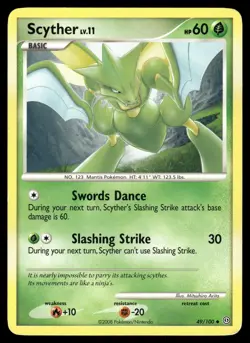 SCYTHER - 49/100 Uncommon Stormfront Pokemon MP - Image 1