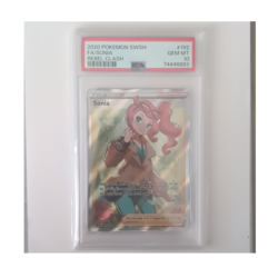 Pokemon TCG Sonia Full Art Holo Ultra Rare 192/192 Rebel Clash PSA 10 2020 - Image 1