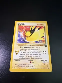 Pokemon Zapdos Promo #23 Black Star Promo WOTC Vintage Holo Rare Card - Image 1